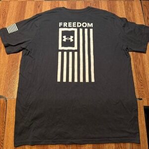 Under Armour Black USA Freedom Retro Tech Sportswear Train Shirt XL
